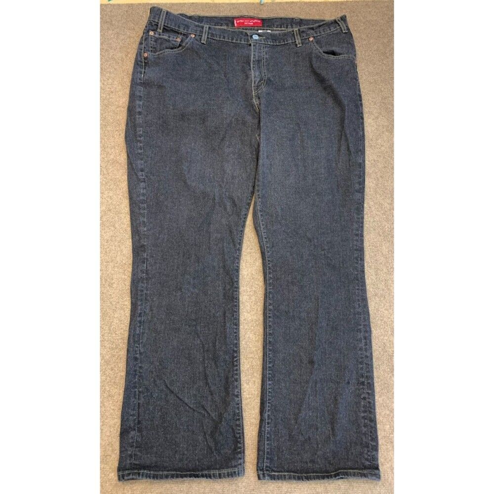 Levis 515 Jeans Womens 22W Nouveau Bootcut Low Rise Stretch Black Y2K Denim